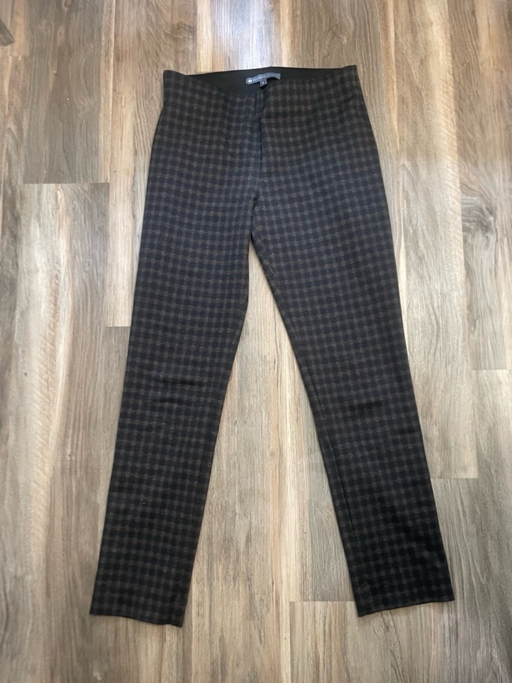 Elliott Lauren Black and Brown Plaid Dress Pants